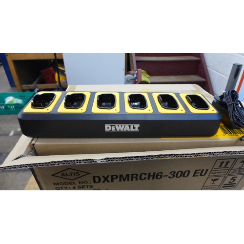 2041 - Eight unused Dewalt desktop battery charging stations (DXPMRCH6-300EU)