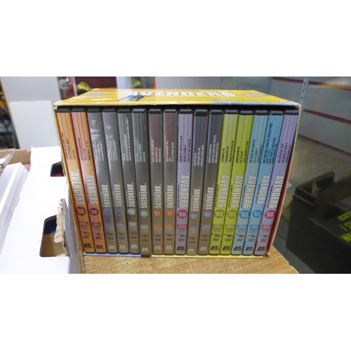 2068 - A complete 16 DVD Emma Peel mega set 'The Avengers' box set, The Avengers Companion and other books ... 