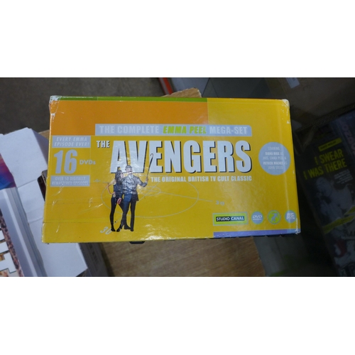 2068 - A complete 16 DVD Emma Peel mega set 'The Avengers' box set, The Avengers Companion and other books ... 