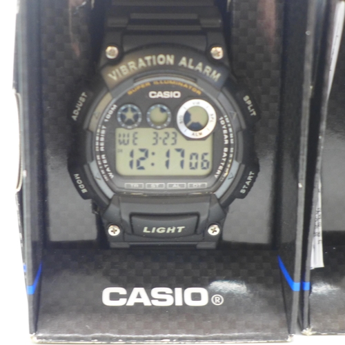 2114 - A men's Casio World Time Illuminator digital wristwatch with LCD back lit display and black resin st... 