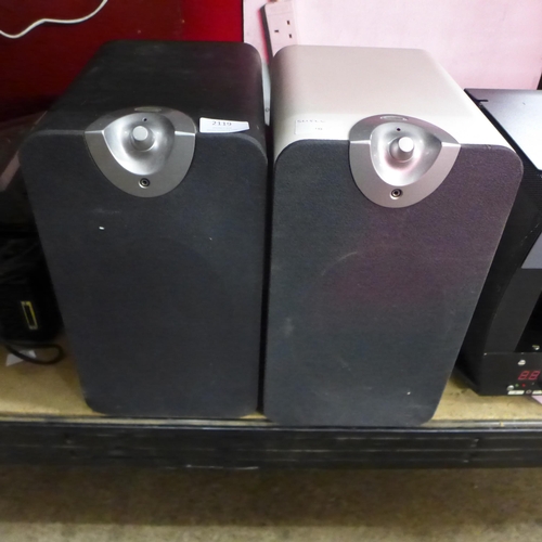 2119 - A set of Acoustic Energy Ego sub-woofer/Satellite Active loudspeakers