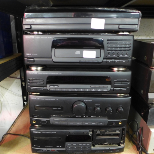 2124 - A quantity of Kenwood stereo equipment including a P-26 stereo automatic return turntable system, a ... 