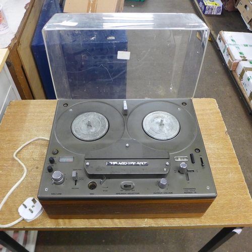 2127 - A Tandberg two track series 15 reel to reel tape recording machine