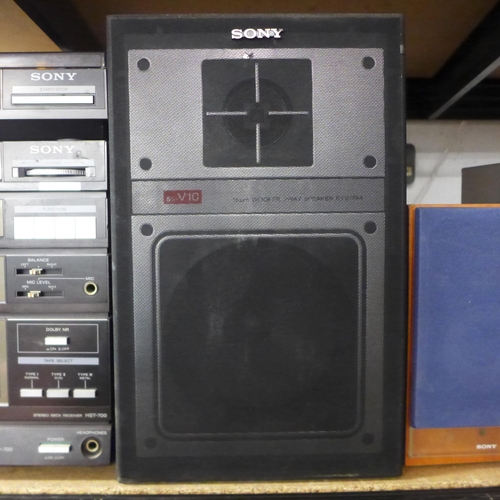 2137 - Stereo equipment including a Sony X)-700 compact hi-fi system with a PS-LX700P fully automatic stere... 