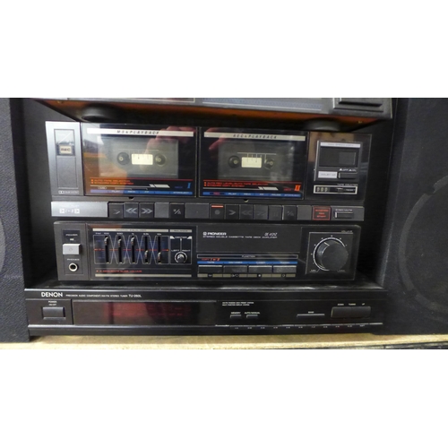 2138 - Stereo equipment including a Pioneer PL-X21Z fully automatic stereo turntable, a Pioneer DC-X21Z ste... 