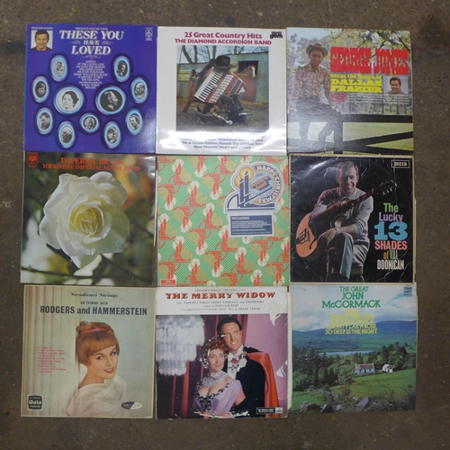 2143 - A box of approx. 200 assorted LPs and singles