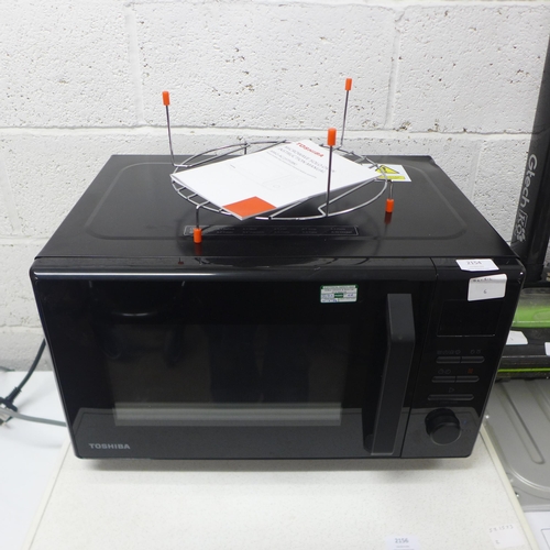 2154 - A Toshiba (MW2-AC25TFBK) microwave oven - W - slight cosmetic damage