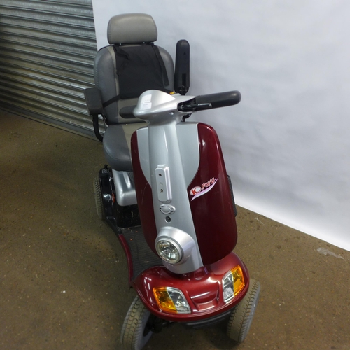 2159 - A Kymco K-Foru 4-wheel mobility scooter 4/8 mph electric mobility scooter with key, no charger - W