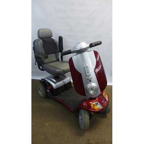 2159 - A Kymco K-Foru 4-wheel mobility scooter 4/8 mph electric mobility scooter with key, no charger - W