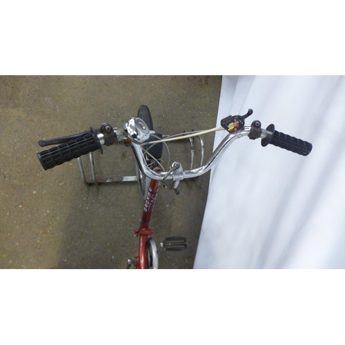 2171 - A Dekro 3-speed folding bike with step through frame and pannier box (no key)