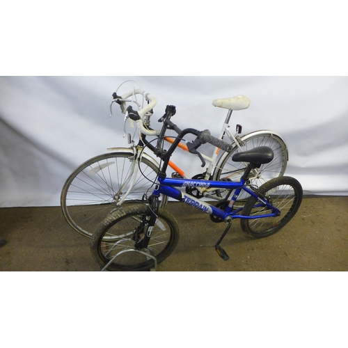 2172 - A Raleigh Reflex 1980 women's bike with index gear system and an Anaconda Terrain children's  MTB