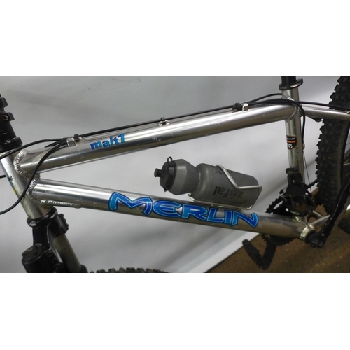 2175 - A Merlin Malt 1 aluminium frame front suspension hardtail mountain bike - Police repossession