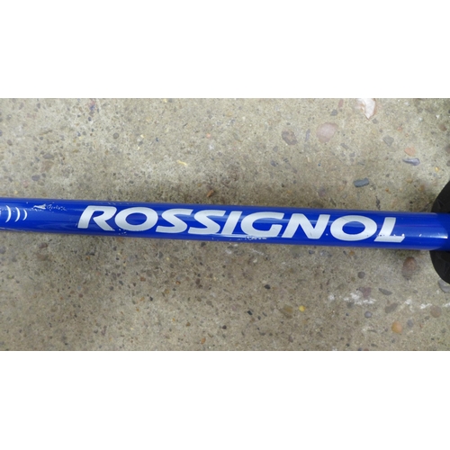 2232 - A pair of Rossignol skis and poles in carry case