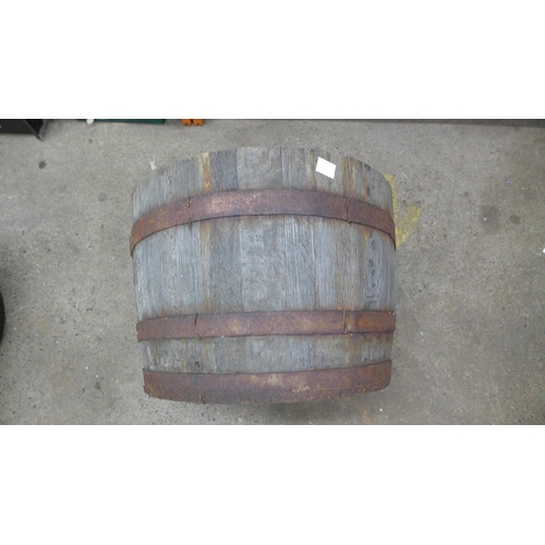 2240 - 2 Half oak whisky barrels