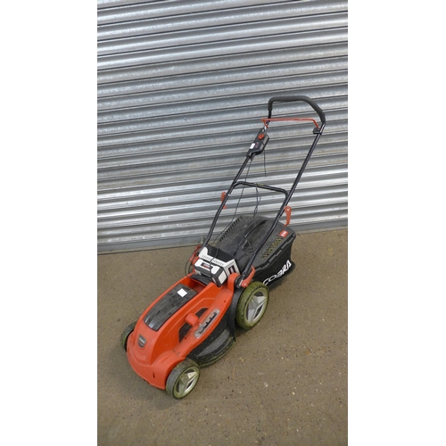 2243 - A Cobra IPX1 cordless lawn mower with collection box, Cobra 40v Max lithium-ion battery and charger