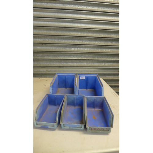 2263 - A lin bin storage rack and 15 lin bins