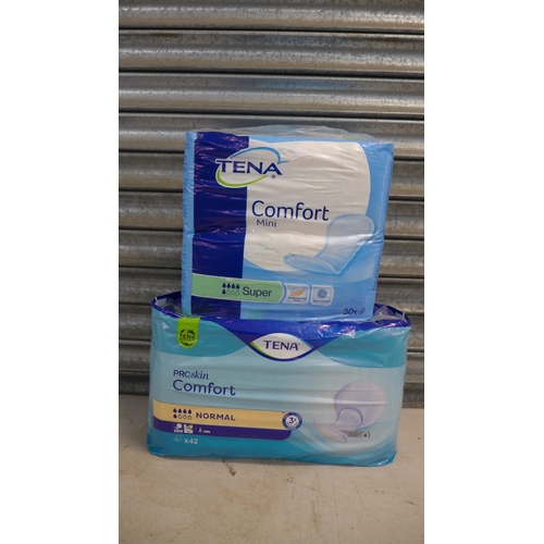 2272 - 12 Packs of hygiene pads; 9 packs of Attends Contour Regular 3 size 7, 6 packs of 5 and 3 packs of T... 