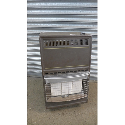 2274 - A Valor infrared gas heater with 2 gas bottles, one full, one part full