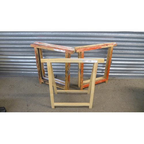 2277 - 6 Wooden folding trestles