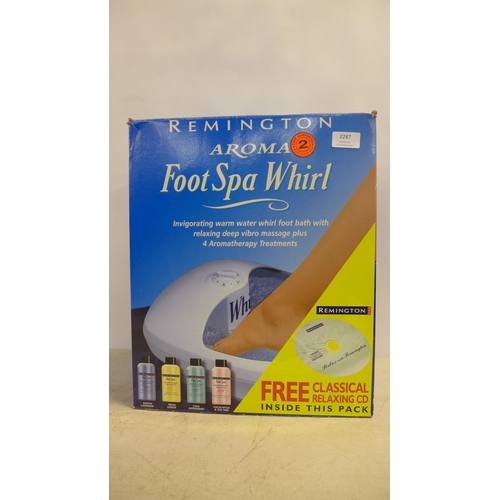 2287 - A Remington Aroma Foot Spa Whirl foot bath and massager