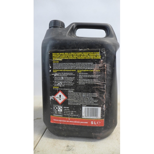 2294 - Four 5 litre tubs of Mad Hog Wood, Deck and Fence Cleaner concentrate