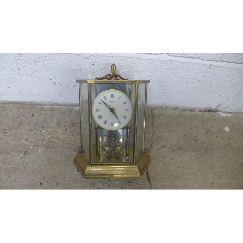 2338 - A collection of six clocks; 4 long cased wall clocks and 2 mantel clocks including President 31 day,... 