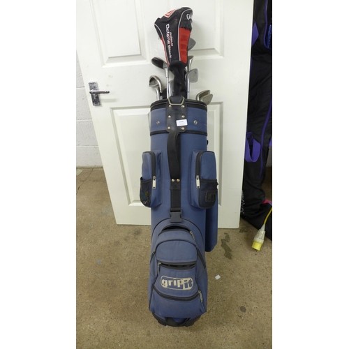 2348 - Three bags of golf clubs including Donnay Pro, Wilson Ultralite, RAC OS, Mizuno Zoid, Titleist, Gree... 