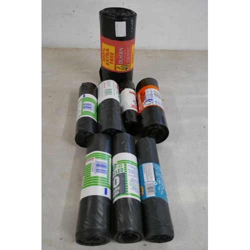 2326 - Eight rolls of assorted refuse sacks