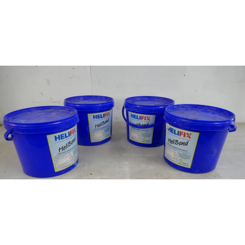 2332 - Four 3 litre tubs of Helifix Helibond 2-part injectable cementitious masonry repair grout