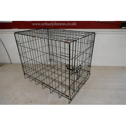 2361 - An AA car essentials HPW100 high pressure jet washer in box and a folding metal dog cage