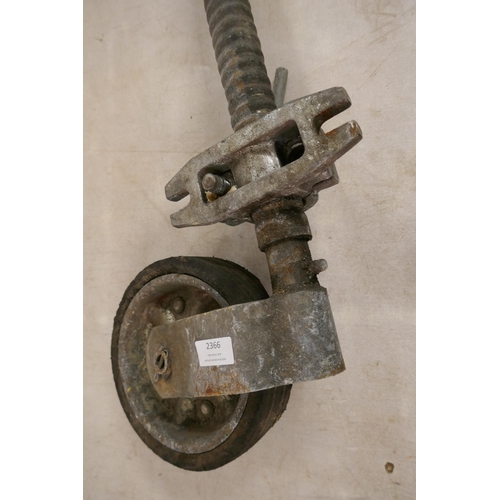 2366 - A heavy duty ribbed jockey wheel