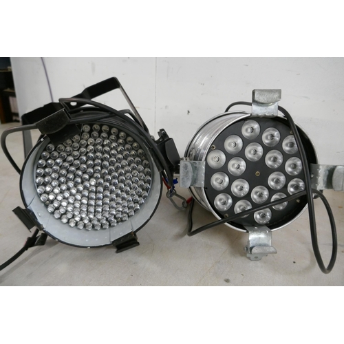 2369 - 2 Disco lights; Show Tec LED Par 64 Short Pro and one other - W