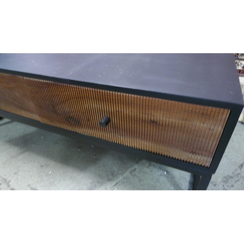 1508 - A hardwood and black painted coffee table *This lot is subject to VAT