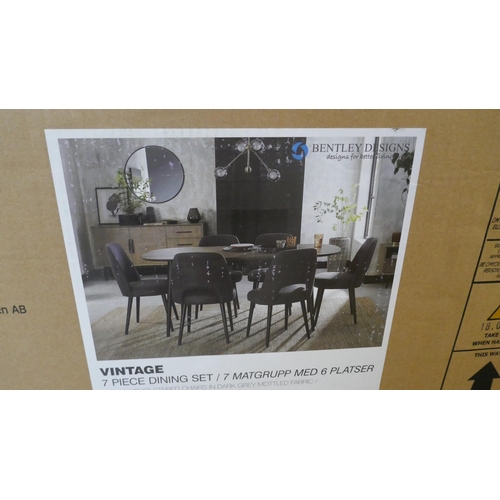 1526 - Vintage 7 piece Dining Set with Extending Table - Marked, Original RRP £1166.66 + VAT - chairs in se... 