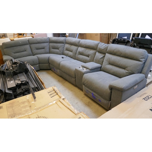 1531 - Paisley Fabric Sectional Power Recliner, Original RRP £2083.33 + VAT (4198-20) *This lot is subject ... 