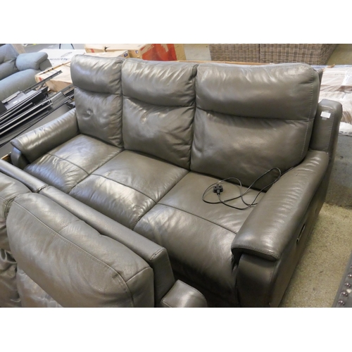 1535 - Barrett 3 Seater Leather Power Reclining Sofa - Marked, Original RRP £1333.33 + VAT (4198-34) *This ... 