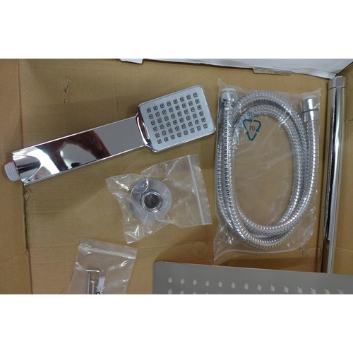 2335 - A chrome thermostatic 2-head shower unit - unused (SP5102MSP)