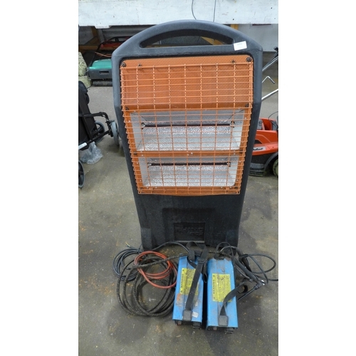 2251 - 2 Clarke Weld Arc-Tig 120 inverter welders and Rhino T03 Thermo Quartz heater