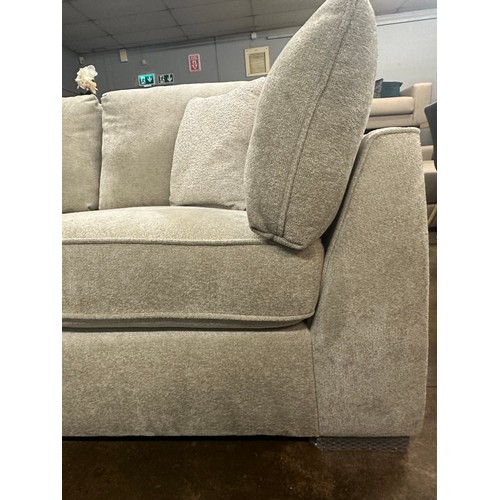 1409 - Champagne velvet upholstered Aspen two seater sofa