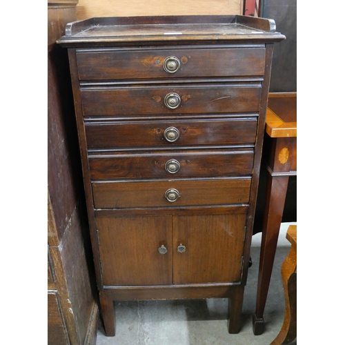 189 - An Edward VII mahogany music cabinet