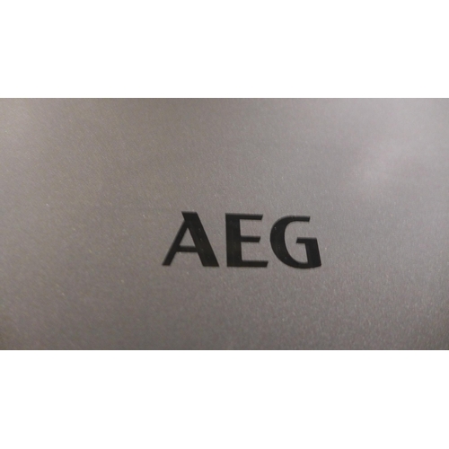 3007 - AEG  Black Frosted Glass Freestanding 60/40 Fridge Freezer (Frost Free)  - model no. RCB732E7MG, Ori... 