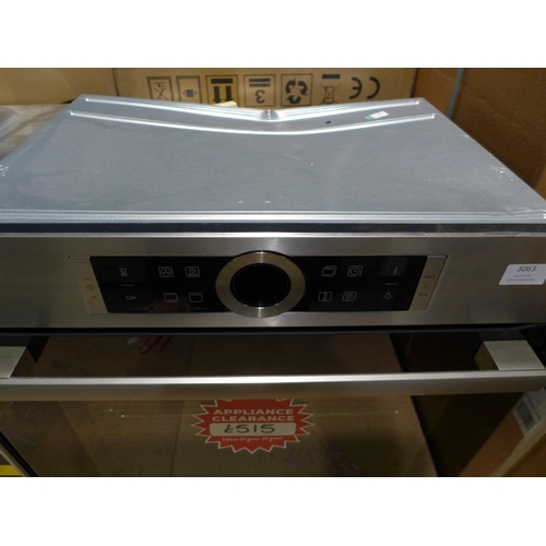 3063 - Bosch  Serie 8 Multifunction Oven H595xW595xD548 - model no.HBG634BS1B,  (437-134) *This lot is subj... 