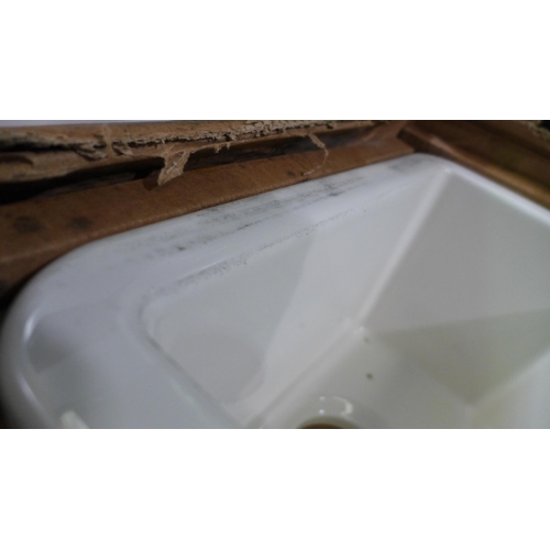 3068 - Paros 1.5 Bowl Belfast Style Ceramic White Sink - 520x600 , Original RRP £415.84 inc VAT (437-148) *... 