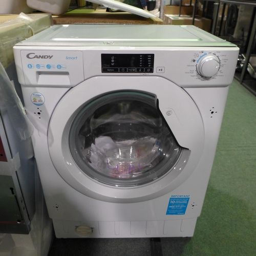 3075 - Candy  Integrated Washing Machine (8kg) - Model CBW48D1W4-80,  H820xW600xD530 , Original RRP £374.17... 