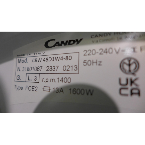 3075 - Candy  Integrated Washing Machine (8kg) - Model CBW48D1W4-80,  H820xW600xD530 , Original RRP £374.17... 