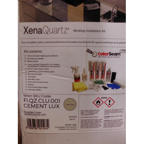 3079 - Xena Quartz Worktop Installation and Aftercare Kit - (Cement Lux - cOLOUR) Original RRP £41.67 inc V... 