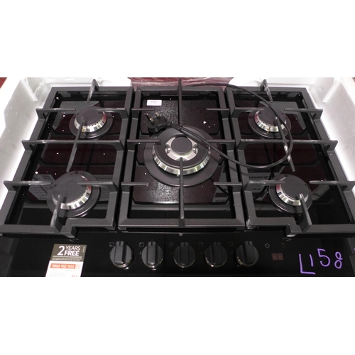 3090 - AEG  5 Burner Gas on Glass Hob H61xW740xD510 - model no.HKB75450NB, Original RRP £474.17 inc VAT (43... 