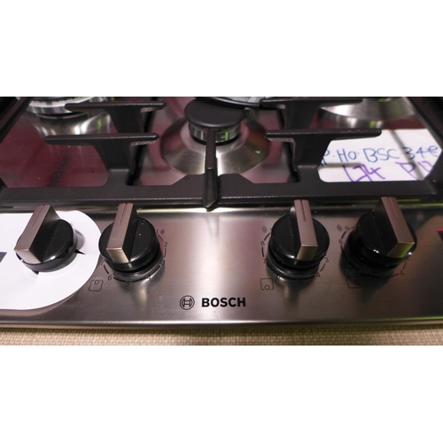 3092 - Bosch  Gas 4 Burner Hob With Flameselect H45xW582xD520 - model no.PCI6A5B90, Original RRP £273.34 in... 