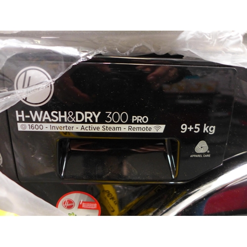 3108 - Hoover Black H-Wash & Dry 300 Pro Integrated Washer Dryer (9+5kg) - DAMAGED CONTROL UNIT/DISPLAY - H... 