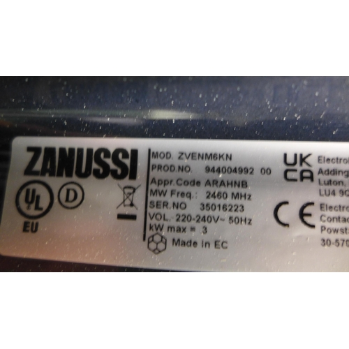 3118 - Zanussi  Compact Multifunction Oven with Microwave - Black H455xW595xD567 - model no ZVENM6KN, Origi... 